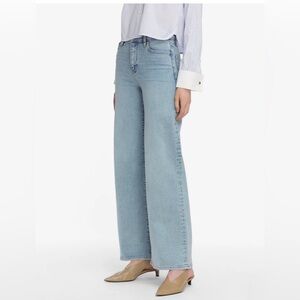 FRAME Le Slim Palazzo Long Jeans in Honeymoon